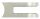 Glasklemme Mod. 12, Maße: 63x45x28mm, Anschluss: 42,4mm, in Edelstahleffekt, inkl. aller Schrauben, Sicherungsstift und Abdeckplättchen