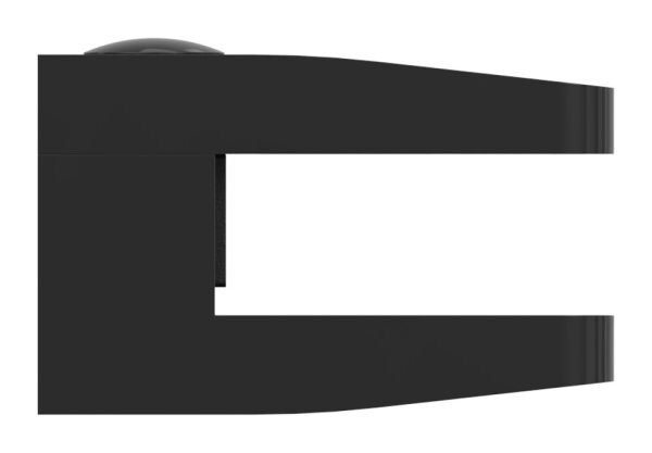 Glasklemme Mod. 14, Maße: 52x52x32,5mm, Anschluss: gerade, Zink roh pulverbeschichtet RAL 9005 glänzend, inkl. Sicherungsstift, aller Schrauben und Abdeckplättchen
