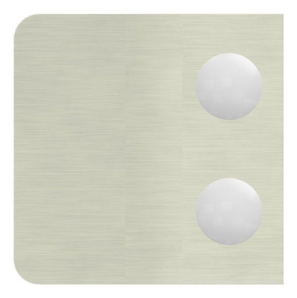 Glasklemme Mod. 14, Maße: 52x52x32,5mm, Anschluss: gerade, in Edelstahleffekt, inkl. Sicherungsstift, aller Schrauben und Abdeckplättchen