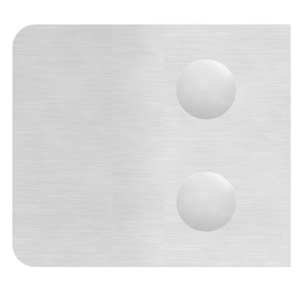 Glasklemme Mod. 14, Maße: 52x52x32,5mm, Anschluss: 42,4mm, V4A, inkl. Sicherungsstift, aller Schrauben und Abdeckplättchen