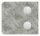 Glasklemme Mod. 14, Maße: 52x52x32,5mm, Anschluss: 42,4mm, Zink roh, inkl. Sicherungsstift, aller Schrauben und Abdeckplättchen