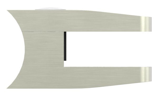 Glasklemme Mod. 14, Maße: 52x52x32,5mm, Anschluss: 42,4mm, in Edelstahleffekt, inkl. Sicherungsstift, aller Schrauben und Abdeckplättchen