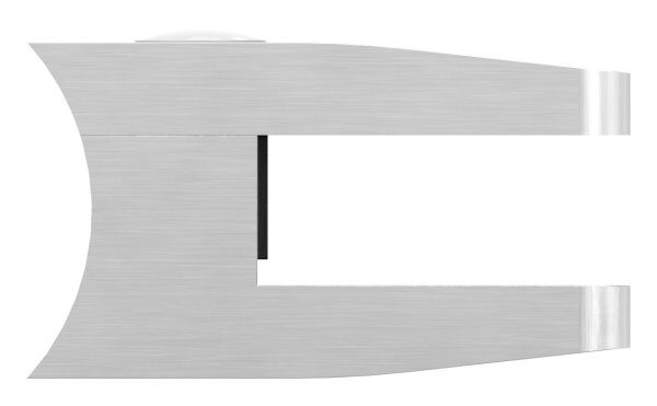 Glasklemme Mod. 14, Maße: 52x52x32,5mm, Anschluss: 48,3mm, V4A, inkl. Sicherungsstift, aller Schrauben und Abdeckplättchen