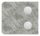 Glasklemme Mod. 14, Maße: 52x52x32,5mm, Anschluss: 48,3mm, Zink roh, inkl. Sicherungsstift, aller Schrauben und Abdeckplättchen
