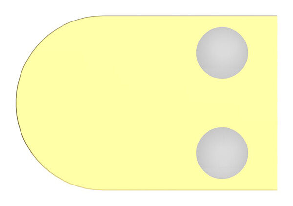 Glasklemme Mod. 16, Maße: 40x28x17,4mm, Anschluss: 42,4mm, Messing poliert, titaniumbeschichtet, inkl. aller Schrauben, Sicherungsstift und Abdeckplättchen