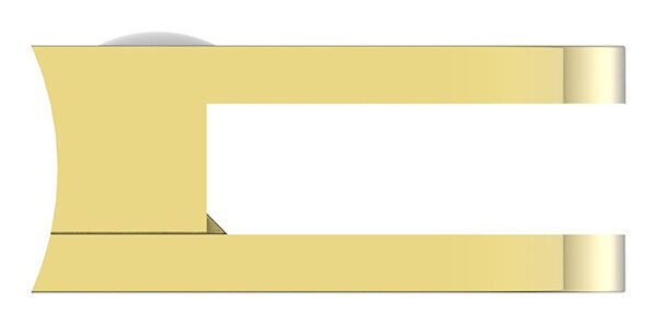 Glasklemme Mod. 16, Maße: 40x28x17,4mm, Anschluss: 42,4mm, Messing poliert, titaniumbeschichtet, inkl. aller Schrauben, Sicherungsstift und Abdeckplättchen