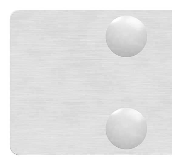 Glasklemme Mod. 22, Maße: 30x30x18mm, Anschluss: 26,9mm, V4A, inkl. aller Schrauben und Abdeckplättchen