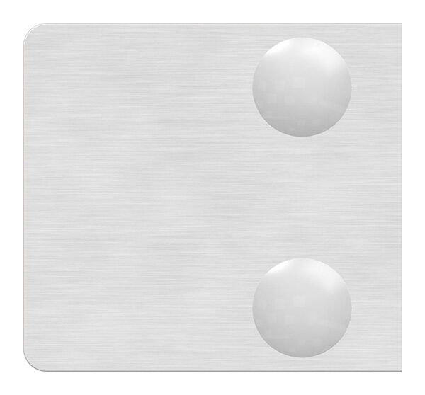 Glasklemme Mod. 22, Maße: 30x30x18mm, Anschluss: 33,7mm, V4A, inkl. aller Schrauben und Abdeckplättchen