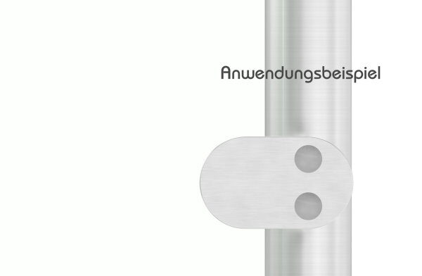 Sichtschutz Endglasklemme Mod. 25, V4A, inkl. aller Schrauben und Abdeckplättchen