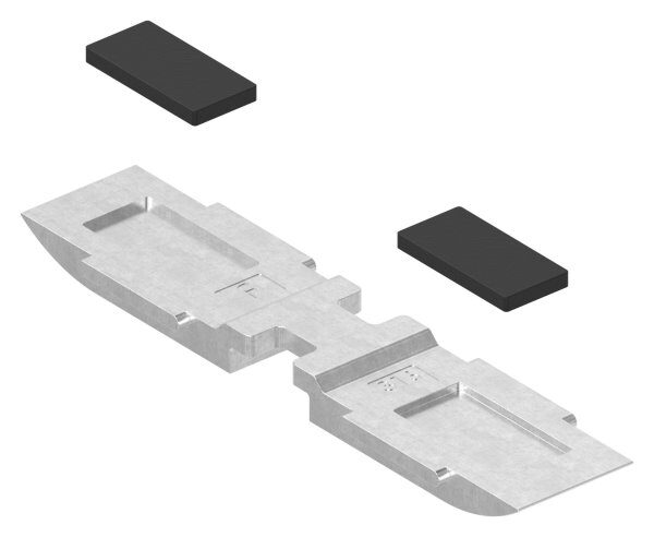 Sichtschutz Sicherungsboden zu Mittelklemme Mod. 25, V4A