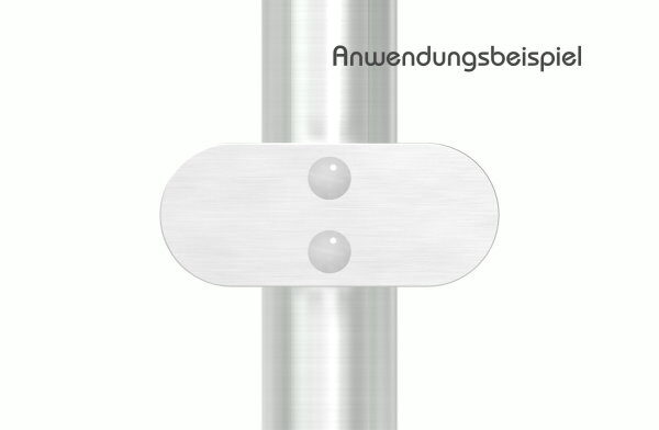 Sichtschutz Mittelglasklemme Mod. 25, V2A, inkl. aller Schrauben und Abdeckplättchen