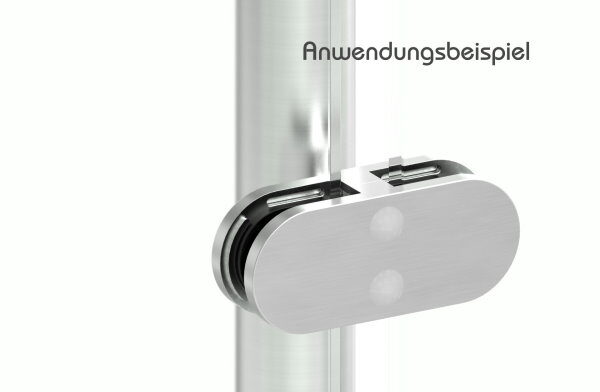 Sichtschutz Mittelglasklemme Mod. 25, V4A, inkl. aller Schrauben und Abdeckplättchen