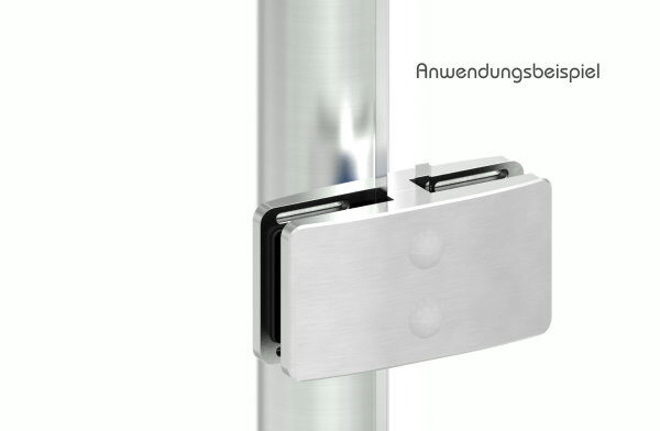Sichtschutz Mittelglasklemme Mod. 26, V2A, inkl. aller Schrauben und Abdeckplättchen