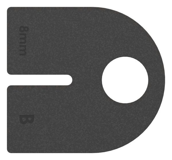 Gummi 1 Paar für  Mod. 23, ESG-Glas 8mm