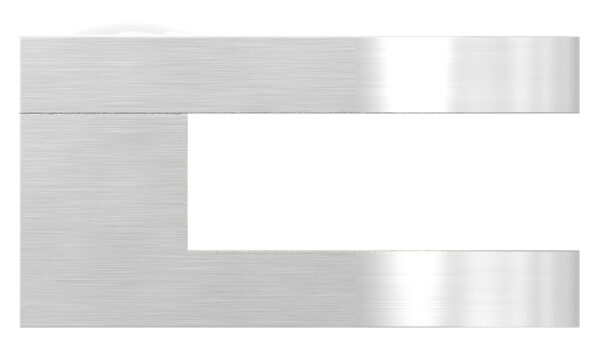 Glasklemme Mod. 30, Maße: 50x40x26mm, Anschluss: gerade, V2A, inkl. aller Schrauben und Abdeckplättchen, mit AbZ