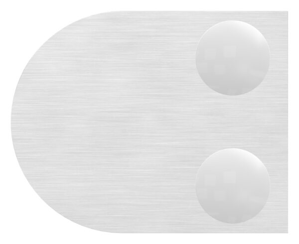 Glasklemme Mod. 30, Maße: 50x40x26mm, Anschluss: gerade, V4A, inkl. aller Schrauben und Abdeckplättchen, mit AbZ