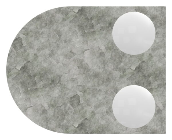 Glasklemme Mod. 30, Maße: 50x40x26mm, Anschluss: gerade, Zink roh, inkl. aller Schrauben und Abdeckplättchen, mit AbZ