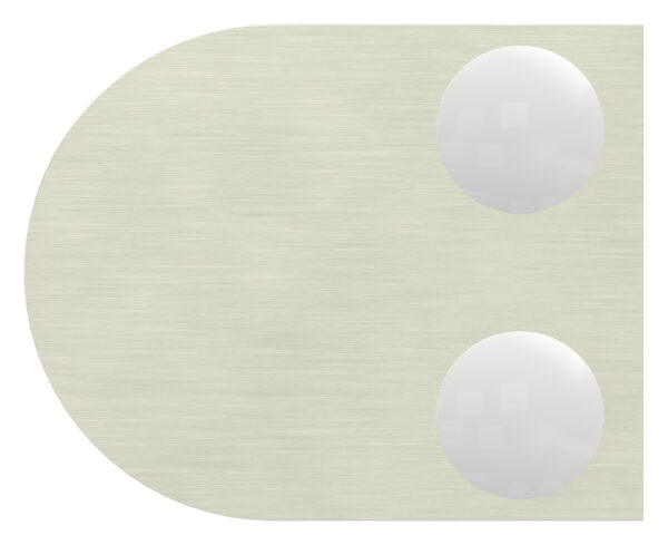 Glasklemme Mod. 30, Maße: 50x40x26mm, Anschluss: gerade, in Edelstahleffekt, inkl. aller Schrauben und Abdeckplättchen, mit AbZ