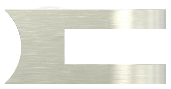 Glasklemme Mod. 30, Maße: 50x40x26mm, Anschluss: 33,7mm, in Edelstahleffekt, inkl. aller Schrauben und Abdeckplättchen, mit AbZ