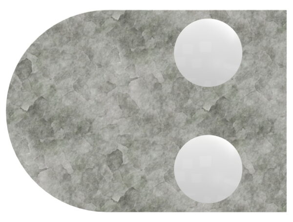 Glasklemme Mod. 30, Maße: 50x40x26mm, Anschluss: 42,4mm, Zink roh, inkl. aller Schrauben und Abdeckplättchen, mit AbZ