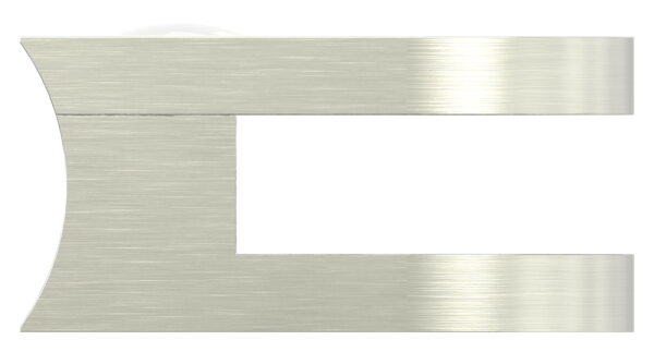 Glasklemme Mod. 30, Maße: 50x40x26mm, Anschluss: 42,4mm, in Edelstahleffekt, inkl. aller Schrauben und Abdeckplättchen, mit AbZ
