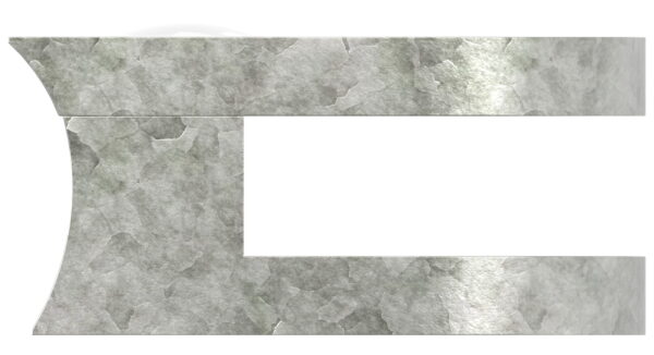 Glasklemme Mod. 30, Maße: 50x40x26mm, Anschluss: 48,3mm, Zink roh, inkl. aller Schrauben und Abdeckplättchen, mit AbZ