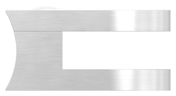 Glasklemme Mod. 30, Maße: 50x40x26mm, Anschluss: 60,3mm, V4A, inkl. aller Schrauben und Abdeckplättchen, mit AbZ