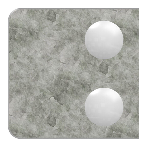 Glasklemme Mod. 31, Maße: 45x45x26mm, Anschluss: gerade, Zink roh, inkl. aller Schrauben und Abdeckplättchen, mit AbZ