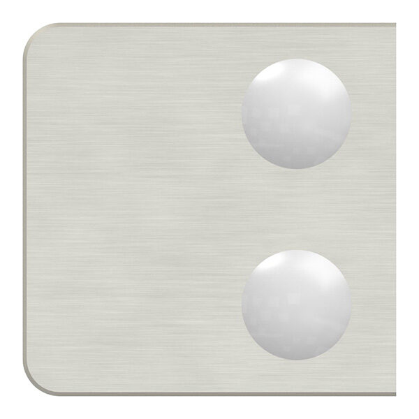 Glasklemme Mod. 31, Maße: 45x45x26mm, Anschluss: gerade, in Edelstahleffekt, inkl. aller Schrauben und Abdeckplättchen, mit AbZ