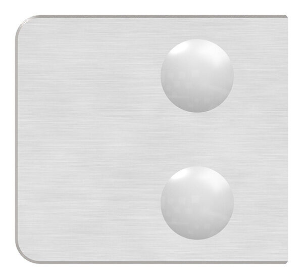 Glasklemme Mod. 31, Maße: 45x45x26mm, Anschluss: 42,4mm, V2A, inkl. aller Schrauben und Abdeckplättchen, mit AbZ
