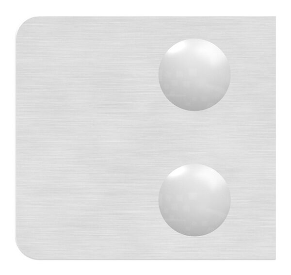 Glasklemme Mod. 31, Maße: 45x45x26mm, Anschluss: 60,3mm, V4A, inkl. aller Schrauben und Abdeckplättchen, mit AbZ