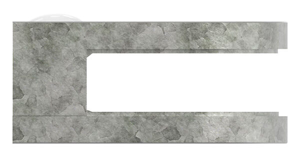 Glasklemme Mod. 32, Maße: 63x45x28mm, Anschluss: gerade, Zink roh, inkl. aller Schrauben und Abdeckplättchen, mit AbZ