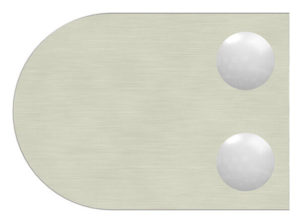 Glasklemme Mod. 32, Maße: 63x45x28mm, Anschluss: gerade, in Edelstahleffekt, inkl. aller Schrauben und Abdeckplättchen, mit AbZ