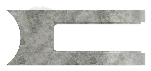 Glasklemme Mod. 32, Maße: 63x45x28mm, Anschluss: 33,7mm, Zink roh, inkl. aller Schrauben und Abdeckplättchen, mit AbZ