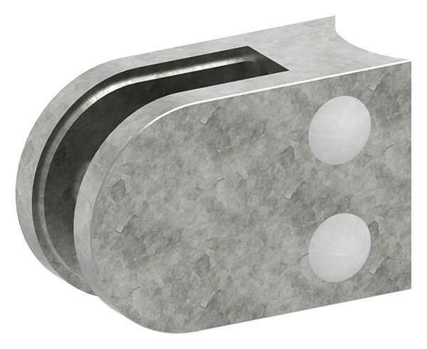 Glasklemme Mod. 32, Maße: 63x45x28mm, Anschluss: 42,4mm, Zink roh, inkl. aller Schrauben und Abdeckplättchen, mit AbZ