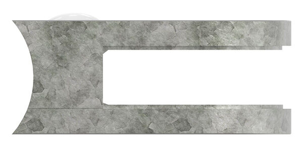 Glasklemme Mod. 32, Maße: 63x45x28mm, Anschluss: 42,4mm, Zink roh, inkl. aller Schrauben und Abdeckplättchen, mit AbZ