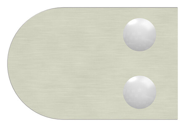Glasklemme Mod. 32, Maße: 63x45x28mm, Anschluss: 42,4mm, in Edelstahleffekt, inkl. aller Schrauben und Abdeckplättchen, mit AbZ
