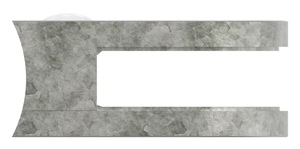 Glasklemme Mod. 32, Maße: 63x45x28mm, Anschluss: 60,3mm, Zink roh, inkl. aller Schrauben und Abdeckplättchen, mit AbZ
