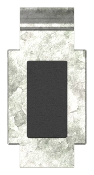Sicherungsplatte für Mod. 34 - Edelstahleffekt