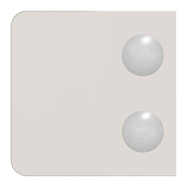 Glasklemme Mod. 34, Maße: 52x52x32,5mm, Anschluss: gerade, V4A,  hochglanzpoliert, inkl. aller Schrauben und Abdeckplättchen, mit AbZ
