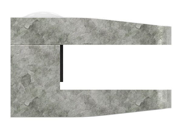 Glasklemme Mod. 34, Maße: 52x52x32,5mm, Anschluss: gerade, Zink roh, inkl. aller Schrauben und Abdeckplättchen, mit AbZ
