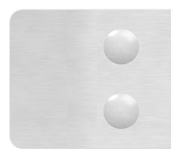 Glasklemme Mod. 34, Maße: 52x52x32mm, Anschluss: 42,4mm, V2A, inkl. aller Schrauben und Abdeckplättchen, mit AbZ