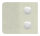 Glasklemme Mod. 34, Maße: 52x52x32,5mm, Anschluss: 48,3mm, in Edelstahleffekt, inkl. aller Schrauben und Abdeckplättchen, mit AbZ