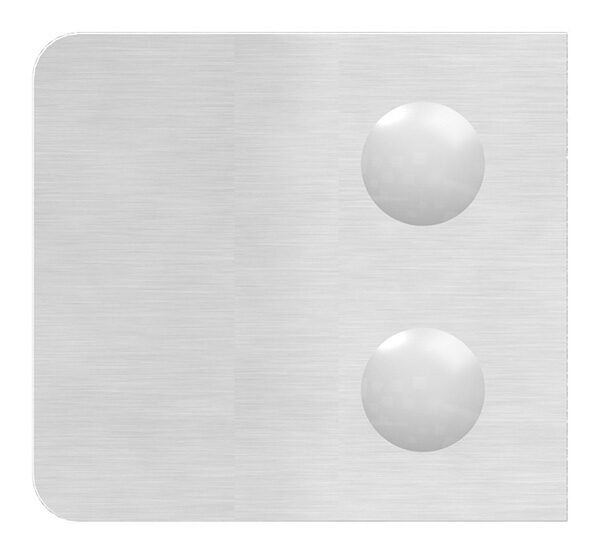 Glasklemme Mod. 34, Maße: 52x52x32mm, Anschluss: 60,3mm, V2A, inkl. aller Schrauben und Abdeckplättchen, mit AbZ
