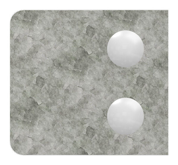 Glasklemme Mod. 34, Maße: 52x52x32mm, Anschluss: 60,3mm, Zink roh, inkl. aller Schrauben und Abdeckplättchen, mit AbZ