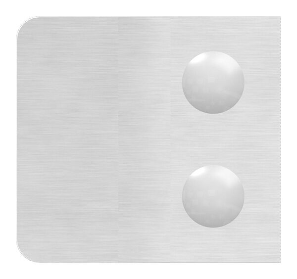 Glasklemme Mod. 34, Maße: 52x52x32mm, Anschluss: 76,1mm, V4A, inkl. aller Schrauben und Abdeckplättchen, mit AbZ