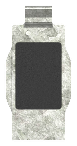 Sicherungsplatte für Mod. 35 , Zink roh