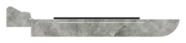 Sicherungsplatte für Mod. 35 - Edelstahleffekt