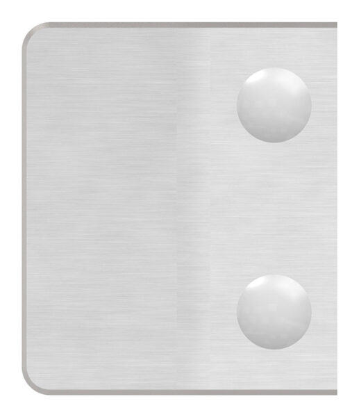 Glasklemme Mod. 35, Maße: 55x65x37mm, Anschluss: gerade, V2A, inkl. aller Schrauben und Abdeckplättchen, mit AbZ