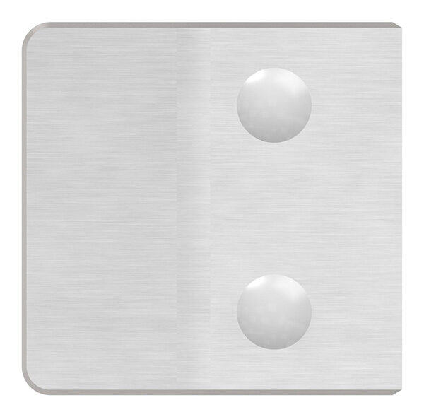 Glasklemme Mod. 35, Maße: 65x55x37mm, Anschluss: 42,4mm, V2A, inkl. aller Schrauben und Abdeckplättchen, mit AbZ